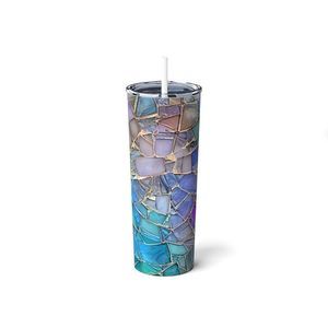 Delicate Quartz 20oz Steel Tumbler With Straw